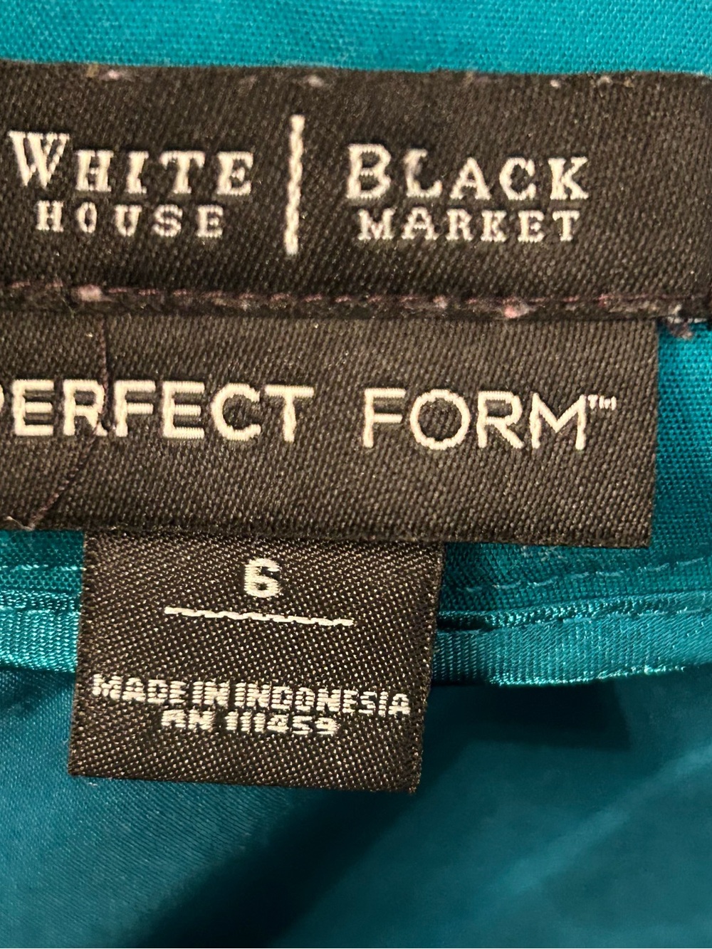 White House Black Market Perfect Form Teal Seamed Pencil Skirt Size 6 - Picture 5 of 9